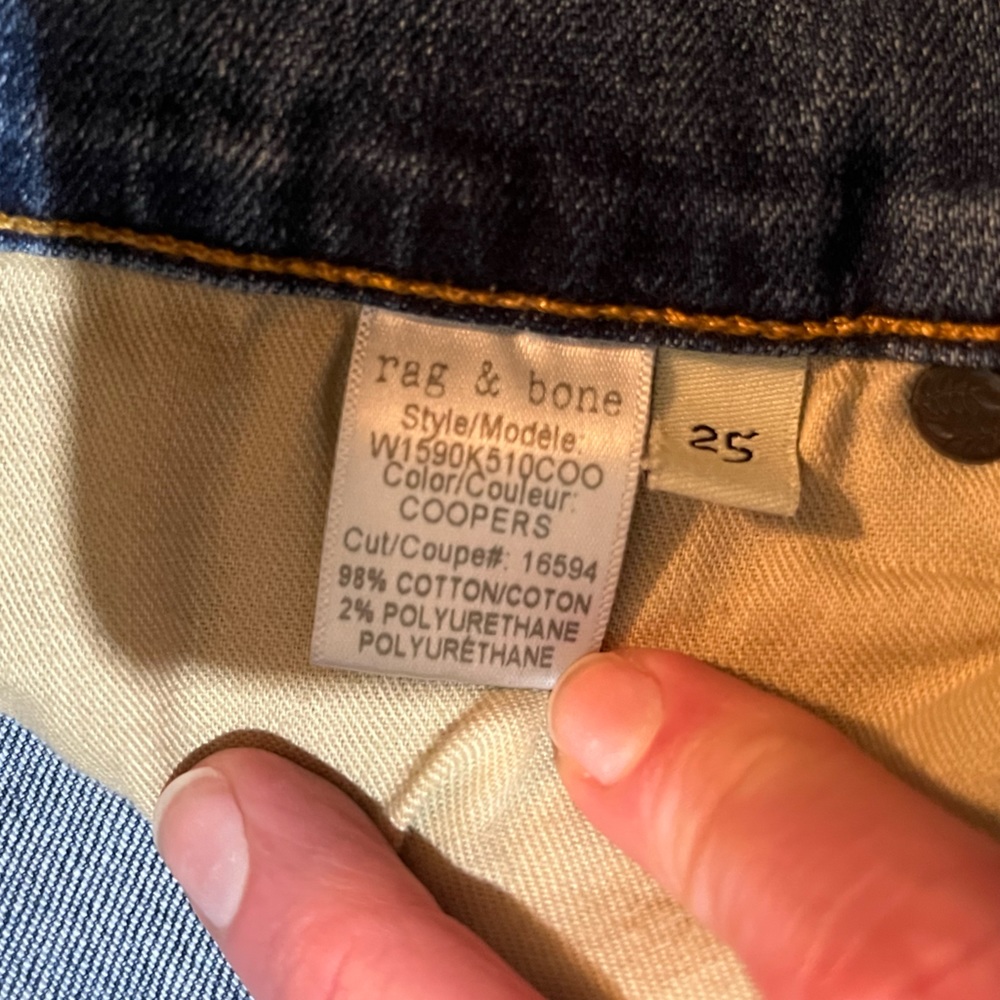 Size 25 Rag & Bone Dre Low Rise Boyfriend Coopers - Picture 8 of 10